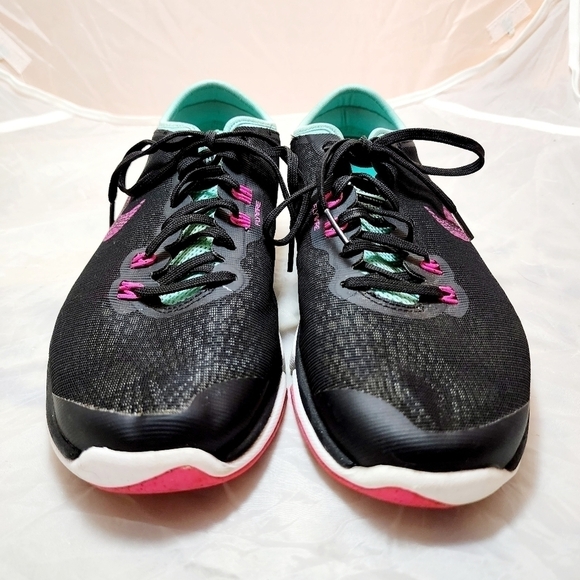NIKE Flex Supreme TR4 Training Shoe Women's 7 Black Teal Pink Athletic Running - Picture 3 of 13